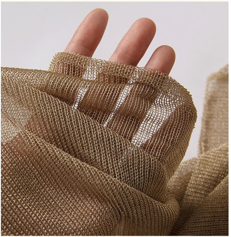 Knitted Metal Texture Fabric L - Crystal Mesh Fabric 评论和价格