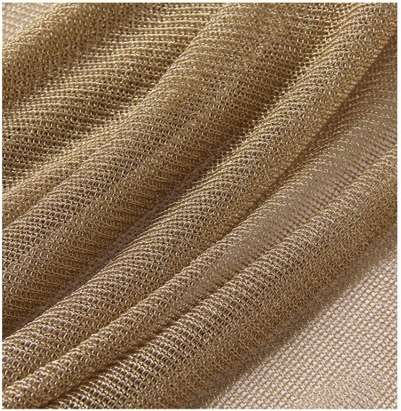 Knitted Metal Texture Fabric L - Crystal Mesh Fabric 评论和价格