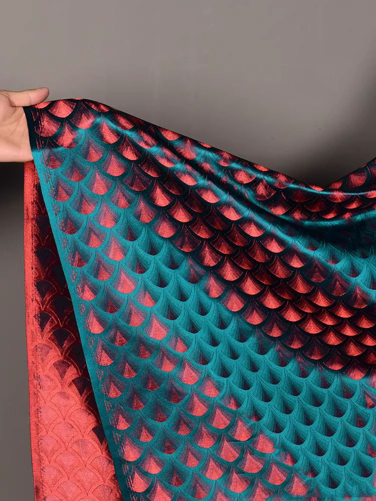 Peacock Green Woven Brocade Fa - Crystal Mesh Fabric 评论和价格