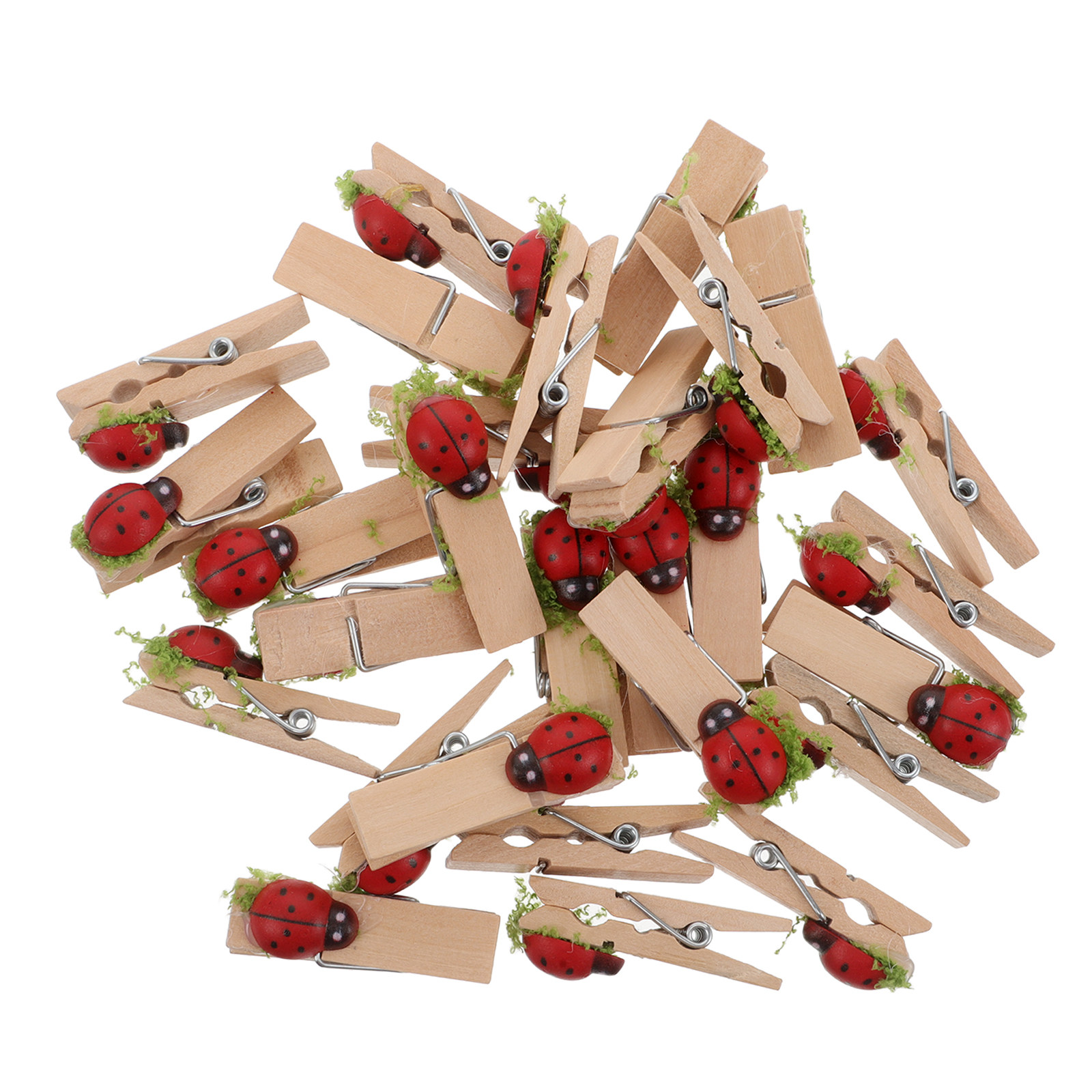 40Pcs Cartoon Wooden Clips Min - Embellishments For Scrapbooking 评论和价格